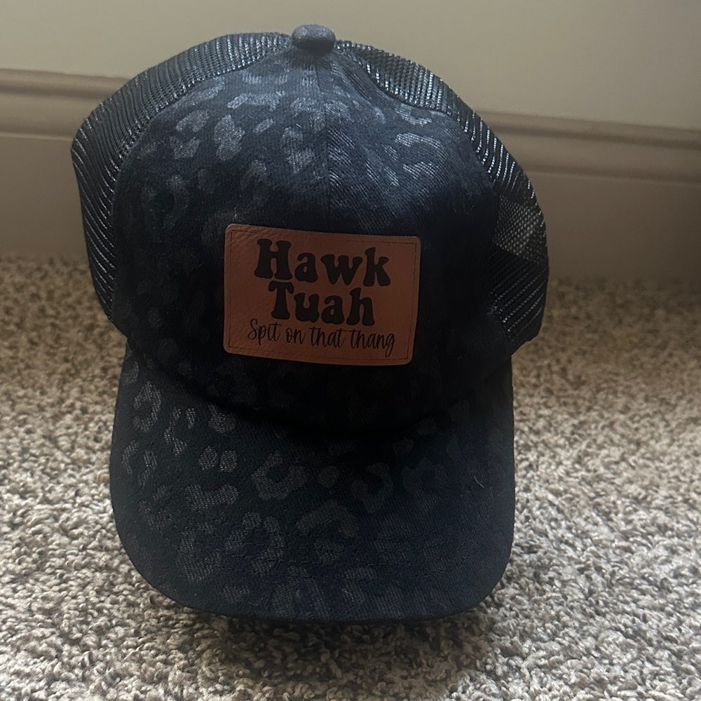Black Leopard Print Trucker Hat